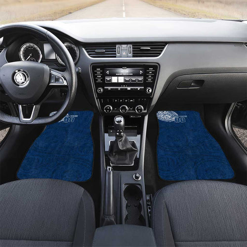Personalized Geelong Cats Polynesian Car Mats Tribal Chest and Sleeve Tattoo Heritage Warrior