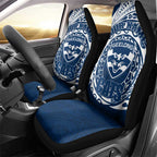 Personalized Geelong Cats Polynesian Car Seat Cover Tribal Chest and Sleeve Tattoo Heritage Warrior