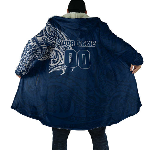 Personalized Geelong Cats Polynesian Cloak Tribal Chest and Sleeve Tattoo Heritage Warrior