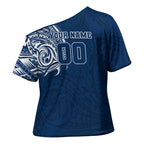 Personalized Geelong Cats Polynesian Cross Shoulder Shirt Tribal Chest and Sleeve Tattoo Heritage Warrior
