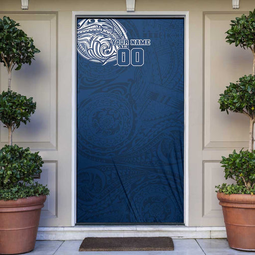 Personalized Geelong Cats Polynesian Door Cover Tribal Chest and Sleeve Tattoo Heritage Warrior