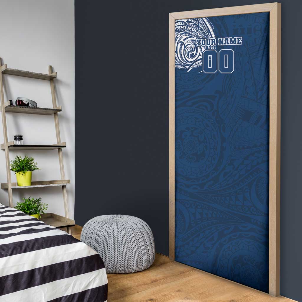 Personalized Geelong Cats Polynesian Door Cover Tribal Chest and Sleeve Tattoo Heritage Warrior