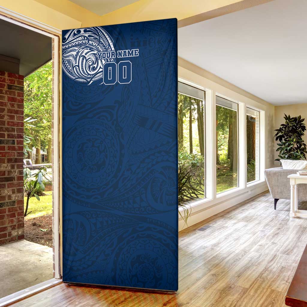 Personalized Geelong Cats Polynesian Door Cover Tribal Chest and Sleeve Tattoo Heritage Warrior