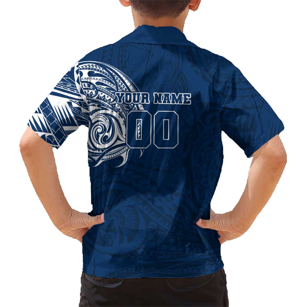 Personalized Geelong Cats Polynesian Family Matching Long Sleeve Bodycon Dress and Hawaiian Shirt Tribal Chest and Sleeve Tattoo Heritage Warrior
