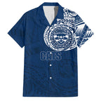 Personalized Geelong Cats Polynesian Family Matching Off Shoulder Maxi Dress and Hawaiian Shirt Tribal Chest and Sleeve Tattoo Heritage Warrior