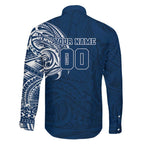 Personalized Geelong Cats Polynesian Family Matching Puletasi and Hawaiian Shirt Tribal Chest and Sleeve Tattoo Heritage Warrior