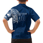 Personalized Geelong Cats Polynesian Hawaiian Shirt Tribal Chest and Sleeve Tattoo Heritage Warrior