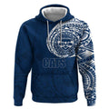 Personalized Geelong Cats Polynesian Hoodie Tribal Chest and Sleeve Tattoo Heritage Warrior