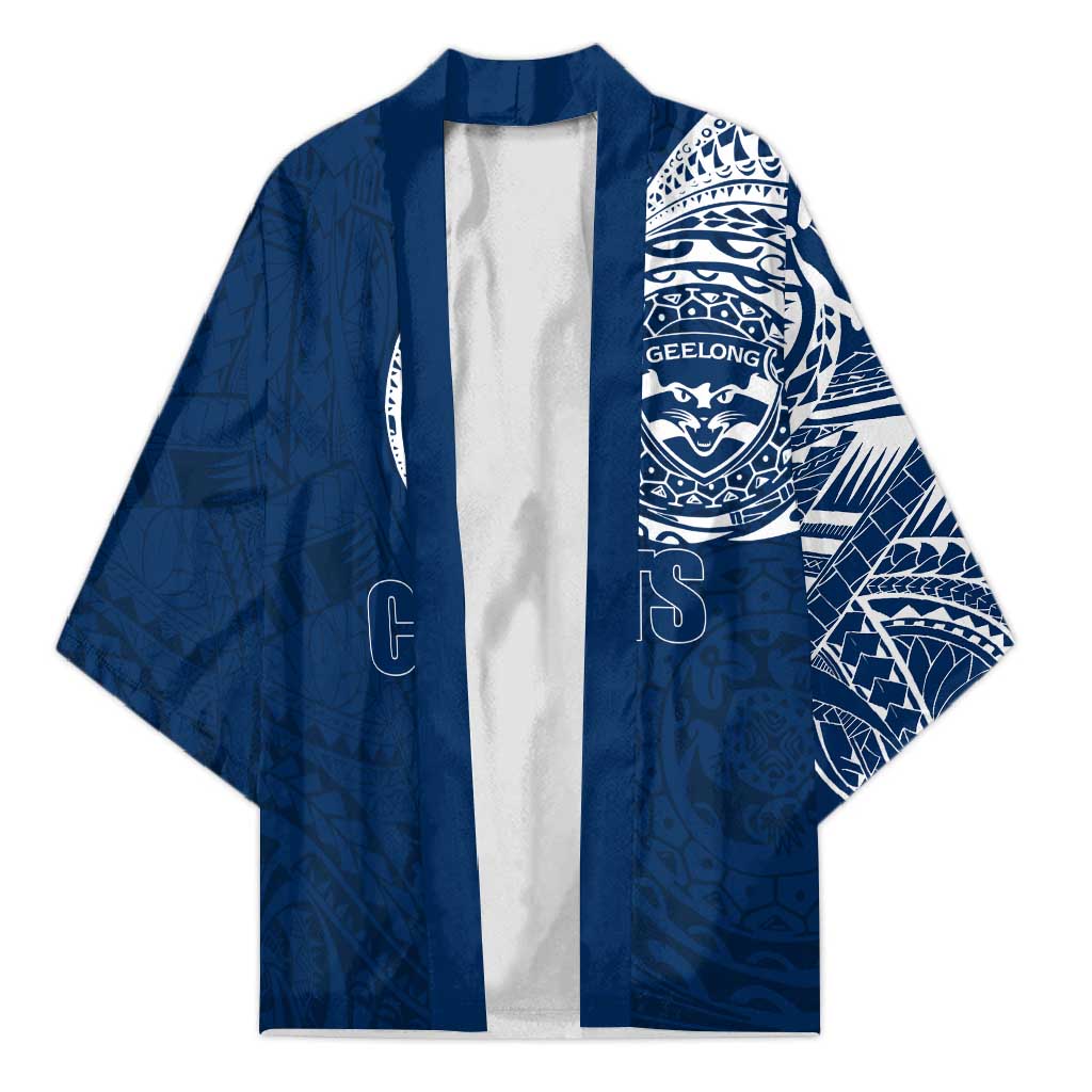 Personalized Geelong Cats Polynesian Kimono Tribal Chest and Sleeve Tattoo Heritage Warrior