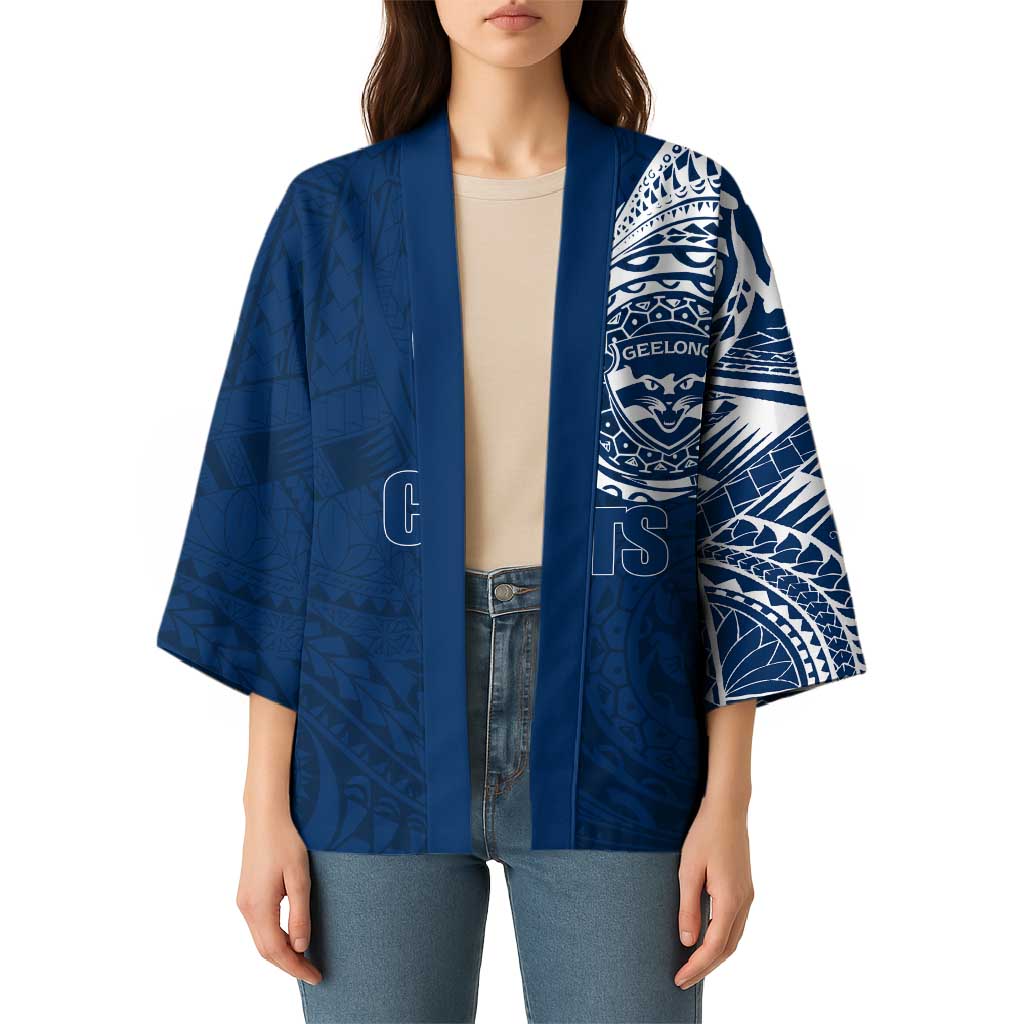Personalized Geelong Cats Polynesian Kimono Tribal Chest and Sleeve Tattoo Heritage Warrior
