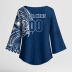 Personalized Geelong Cats Polynesian Kimono Sleeve Blouse Tribal Chest and Sleeve Tattoo Heritage Warrior