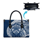 Personalized Geelong Cats Polynesian Leather Bag Tribal Chest and Sleeve Tattoo Heritage Warrior