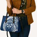 Personalized Geelong Cats Polynesian Leather Bag Tribal Chest and Sleeve Tattoo Heritage Warrior