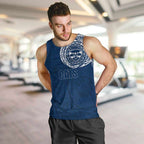 Personalized Geelong Cats Polynesian Men Tank Top Tribal Chest and Sleeve Tattoo Heritage Warrior