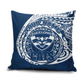 Personalized Geelong Cats Polynesian Pillow Cover Tribal Chest and Sleeve Tattoo Heritage Warrior
