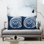 Personalized Geelong Cats Polynesian Pillow Cover Tribal Chest and Sleeve Tattoo Heritage Warrior