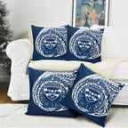 Personalized Geelong Cats Polynesian Pillow Cover Tribal Chest and Sleeve Tattoo Heritage Warrior