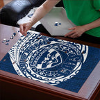 Personalized Geelong Cats Polynesian Puzzle Tribal Chest and Sleeve Tattoo Heritage Warrior