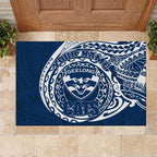 Personalized Geelong Cats Polynesian Rubber Doormat Tribal Chest and Sleeve Tattoo Heritage Warrior