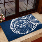 Personalized Geelong Cats Polynesian Rubber Doormat Tribal Chest and Sleeve Tattoo Heritage Warrior