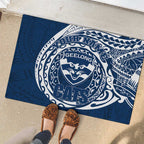 Personalized Geelong Cats Polynesian Rubber Doormat Tribal Chest and Sleeve Tattoo Heritage Warrior