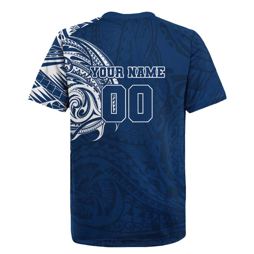 Personalized Geelong Cats Polynesian Rugby Jersey Tribal Chest and Sleeve Tattoo Heritage Warrior