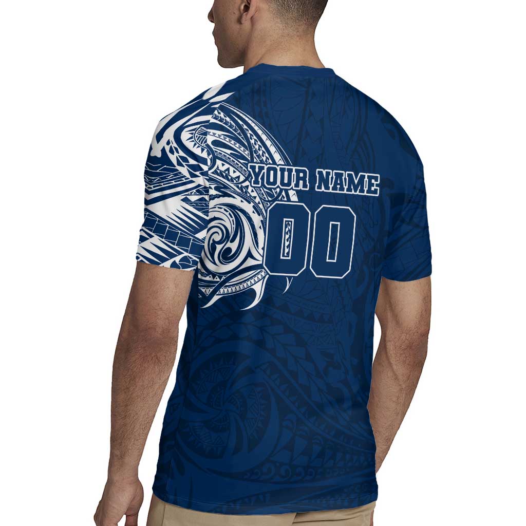 Personalized Geelong Cats Polynesian Rugby Jersey Tribal Chest and Sleeve Tattoo Heritage Warrior