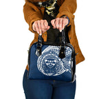 Personalized Geelong Cats Polynesian Shoulder Handbag Tribal Chest and Sleeve Tattoo Heritage Warrior