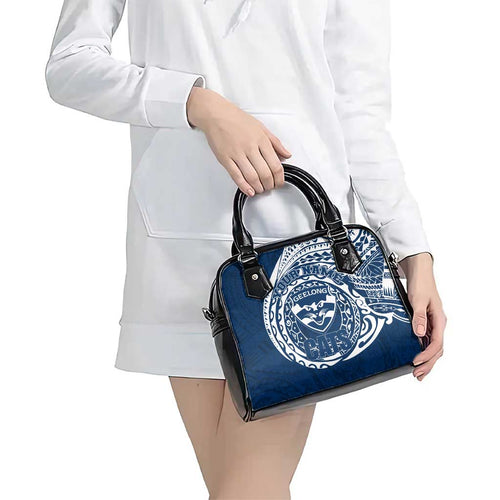 Personalized Geelong Cats Polynesian Shoulder Handbag Tribal Chest and Sleeve Tattoo Heritage Warrior