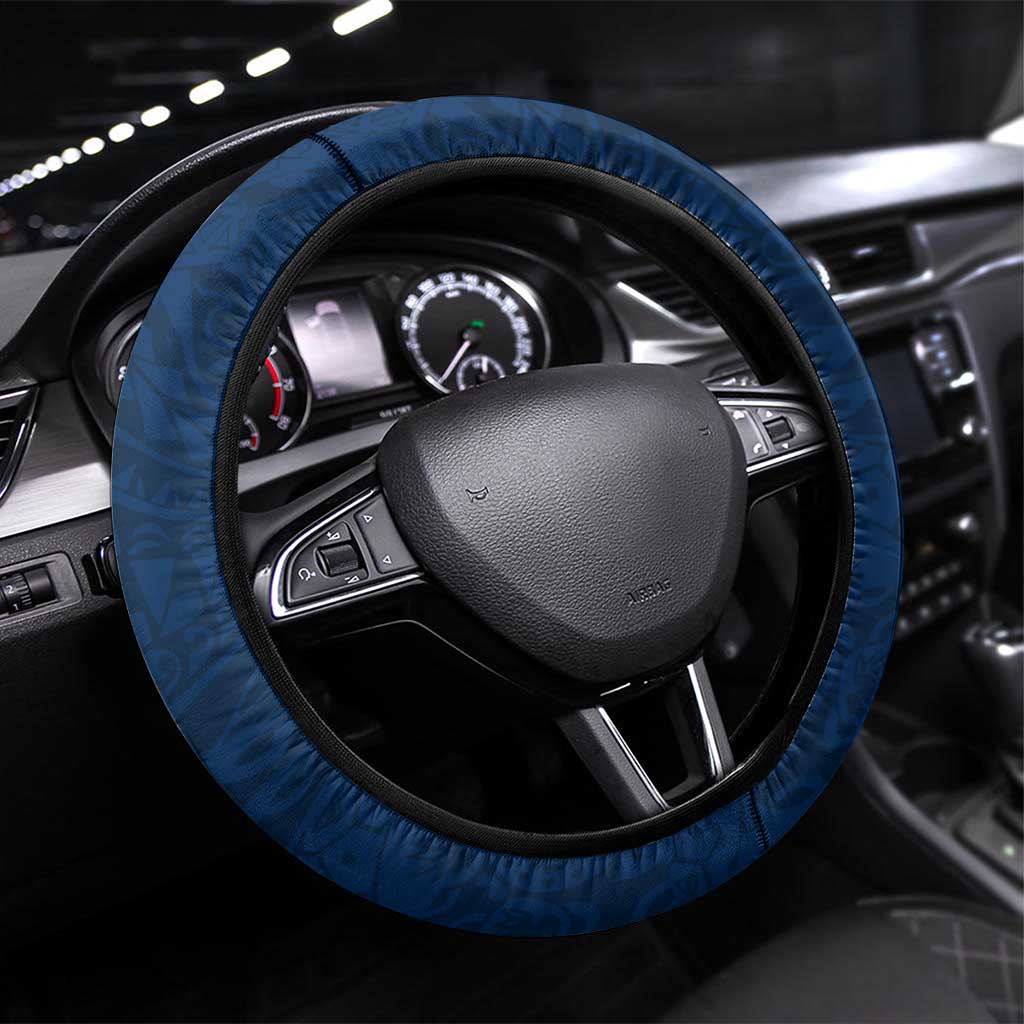 Geelong Cats Polynesian Steering Wheel Cover Tribal Chest and Sleeve Tattoo Heritage Warrior