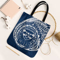 Personalized Geelong Cats Polynesian Tote Bag Tribal Chest and Sleeve Tattoo Heritage Warrior