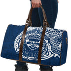 Personalized Geelong Cats Polynesian Travel Bag Tribal Chest and Sleeve Tattoo Heritage Warrior