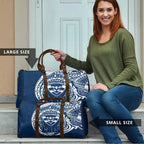 Personalized Geelong Cats Polynesian Travel Bag Tribal Chest and Sleeve Tattoo Heritage Warrior