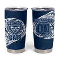 Personalized Geelong Cats Polynesian Tumbler Cup Tribal Chest and Sleeve Tattoo Heritage Warrior