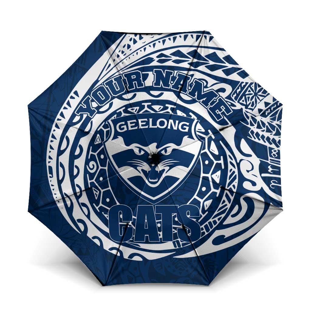 Personalized Geelong Cats Polynesian Umbrella Tribal Chest and Sleeve Tattoo Heritage Warrior