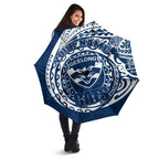 Personalized Geelong Cats Polynesian Umbrella Tribal Chest and Sleeve Tattoo Heritage Warrior