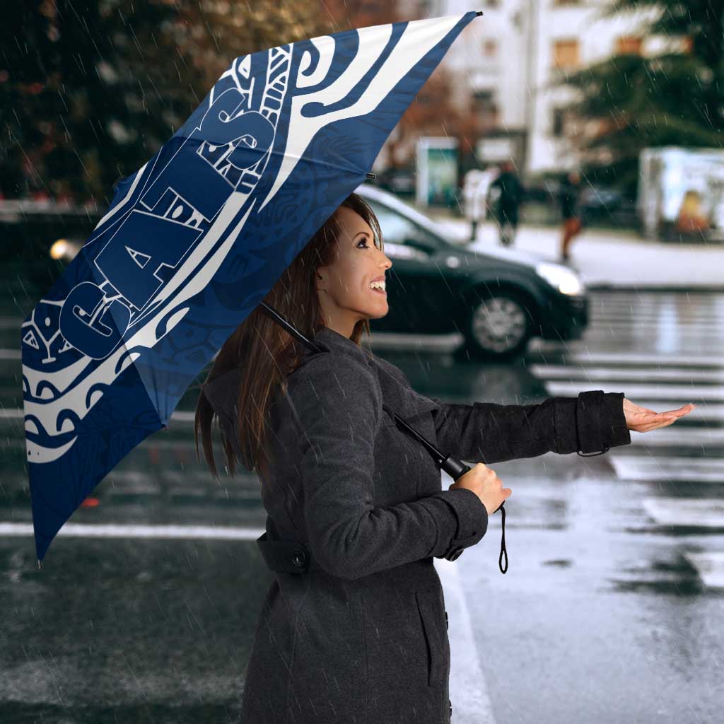 Personalized Geelong Cats Polynesian Umbrella Tribal Chest and Sleeve Tattoo Heritage Warrior