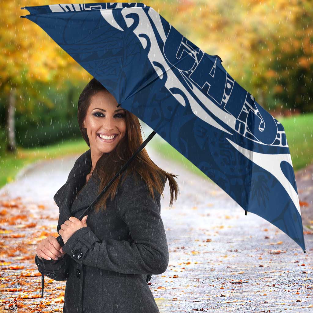 Personalized Geelong Cats Polynesian Umbrella Tribal Chest and Sleeve Tattoo Heritage Warrior