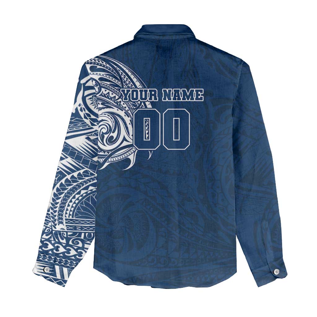 Personalized Geelong Cats Polynesian Women Casual Shirt Tribal Chest and Sleeve Tattoo Heritage Warrior
