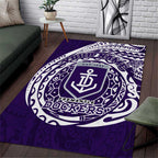 Personalized Fremantle Dockers Polynesian Area Rug Tribal Chest and Sleeve Tattoo Heritage Warrior