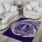Personalized Fremantle Dockers Polynesian Area Rug Tribal Chest and Sleeve Tattoo Heritage Warrior