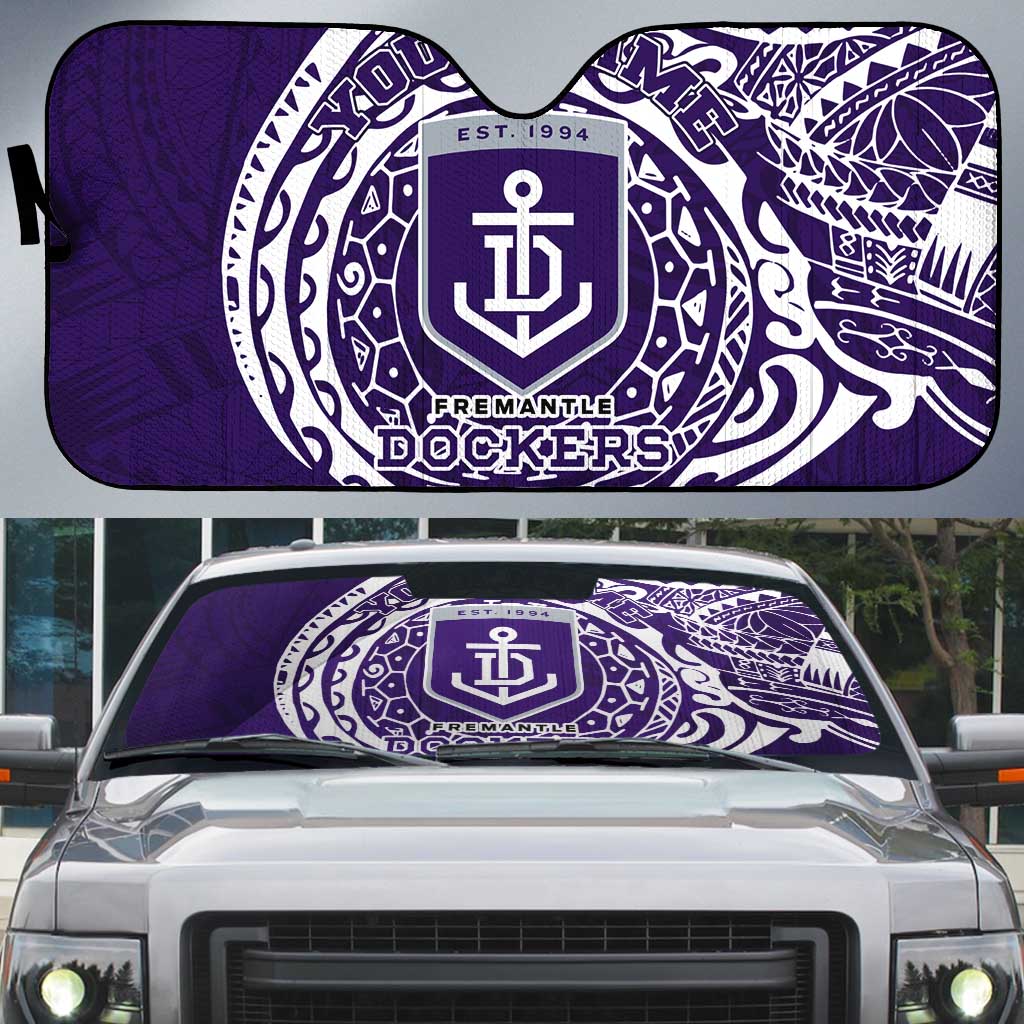 Personalized Fremantle Dockers Polynesian Auto Sun Shade Tribal Chest and Sleeve Tattoo Heritage Warrior