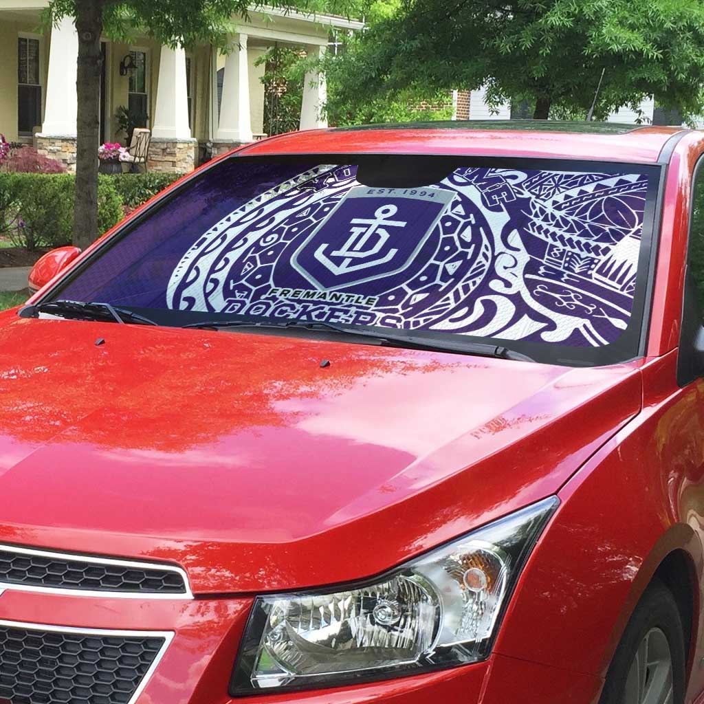 Personalized Fremantle Dockers Polynesian Auto Sun Shade Tribal Chest and Sleeve Tattoo Heritage Warrior