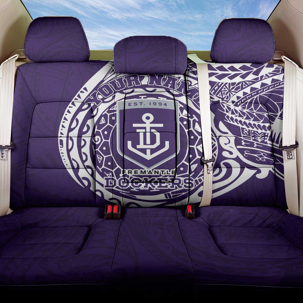 Personalized Fremantle Dockers Polynesian Back Car Seat Cover Tribal Chest and Sleeve Tattoo Heritage Warrior