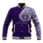 Personalized Fremantle Dockers Polynesian Baseball Jacket Tribal Chest and Sleeve Tattoo Heritage Warrior