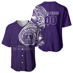 Personalized Fremantle Dockers Polynesian Baseball Jersey Tribal Chest and Sleeve Tattoo Heritage Warrior