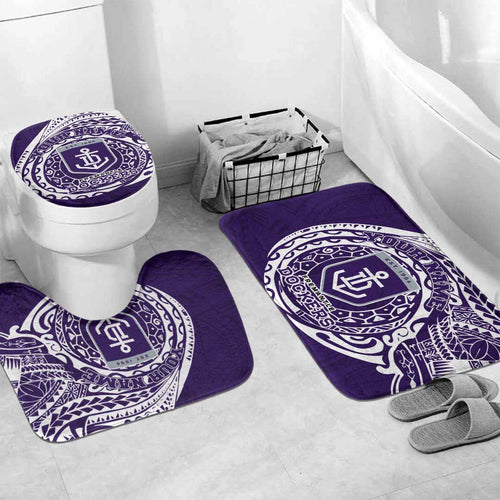 Personalized Fremantle Dockers Polynesian Bathroom Set Tribal Chest and Sleeve Tattoo Heritage Warrior