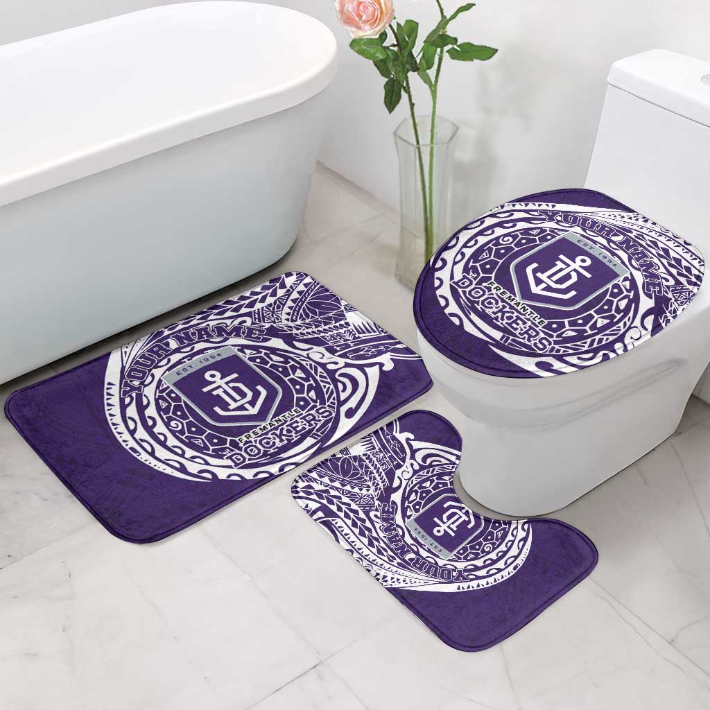 Personalized Fremantle Dockers Polynesian Bathroom Set Tribal Chest and Sleeve Tattoo Heritage Warrior