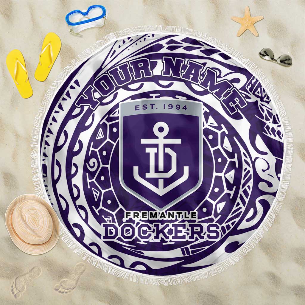 Personalized Fremantle Dockers Polynesian Beach Blanket Tribal Chest and Sleeve Tattoo Heritage Warrior