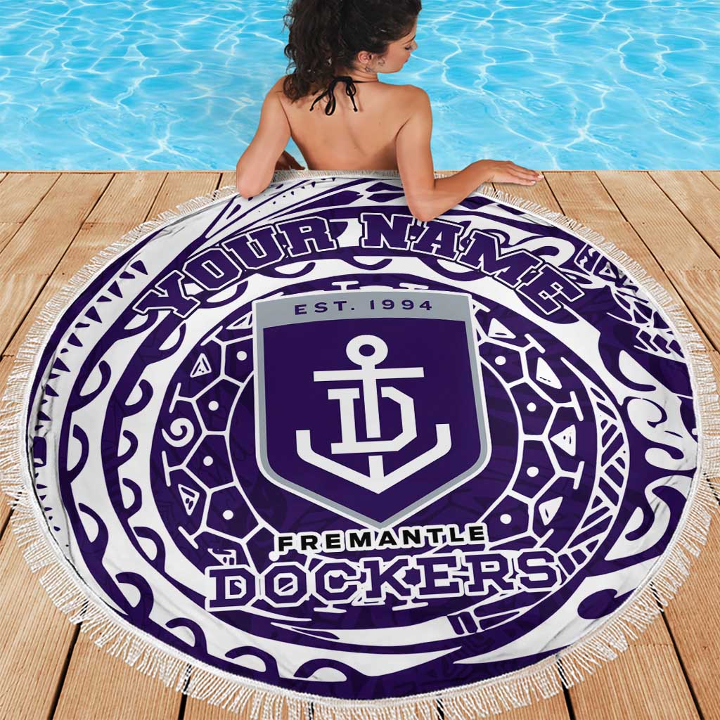 Personalized Fremantle Dockers Polynesian Beach Blanket Tribal Chest and Sleeve Tattoo Heritage Warrior